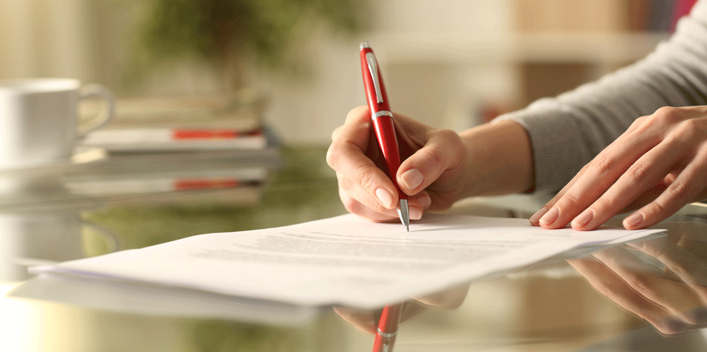 Signing a document